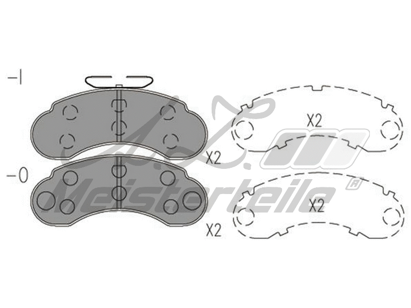 Kit de plaquettes de frein, frein à disque A.Z. Meisterteile AZMT-44-022-1622