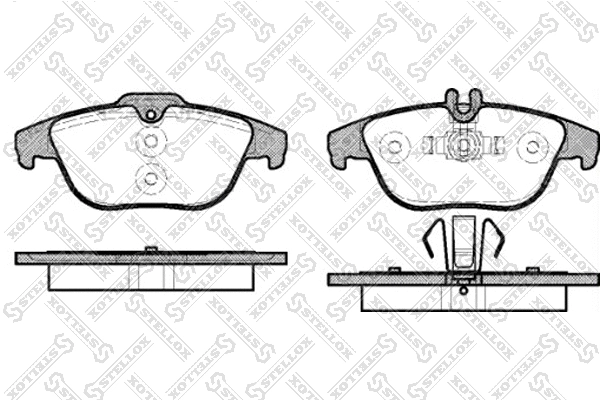 Kit de plaquettes de frein, frein à disque STELLOX 002 004-SX
