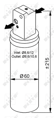 Filtre déshydratant, climatisation NRF 33139