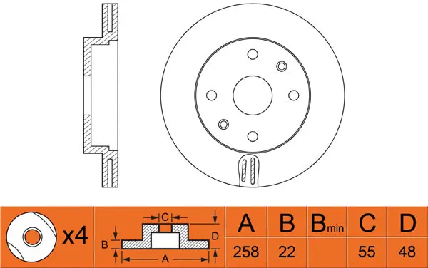 Disque de frein FIT FR0356V