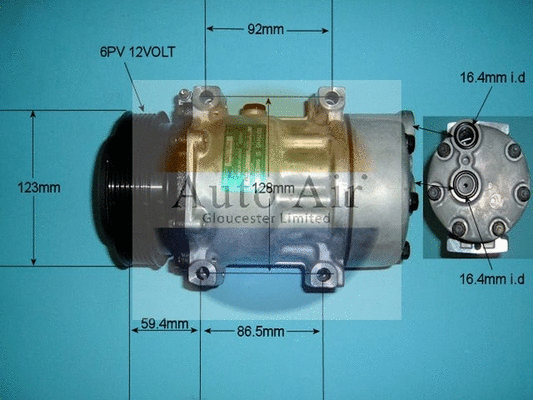 Compresseur, climatisation AUTO AIR GLOUCESTER 14-8074