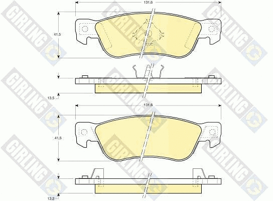 Kit de plaquettes de frein, frein à disque GIRLING 6107689