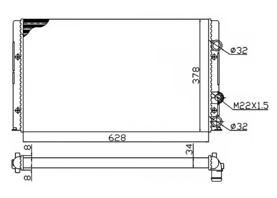 Radiateur, refroidissement du moteur NRF 50457A