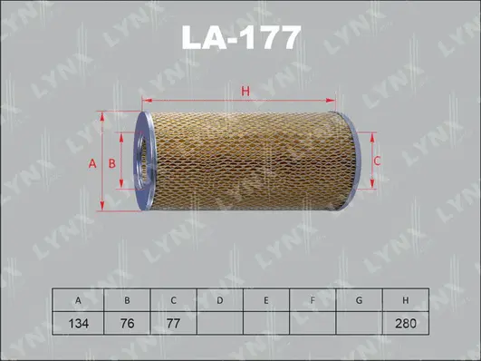 Filtre à air LYNXAUTO LA-177
