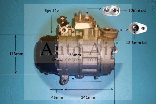 Compresseur, climatisation AUTO AIR GLOUCESTER 14-9790P