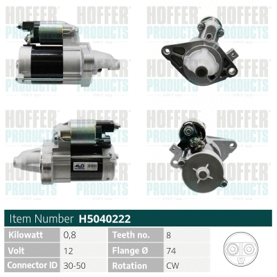 Démarreur HOFFER H5040222