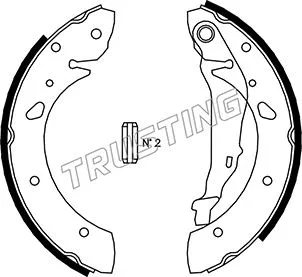 Jeu de mâchoires de frein TRUSTING 115.300