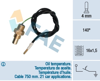 Capteur, température d'huile FAE 35230