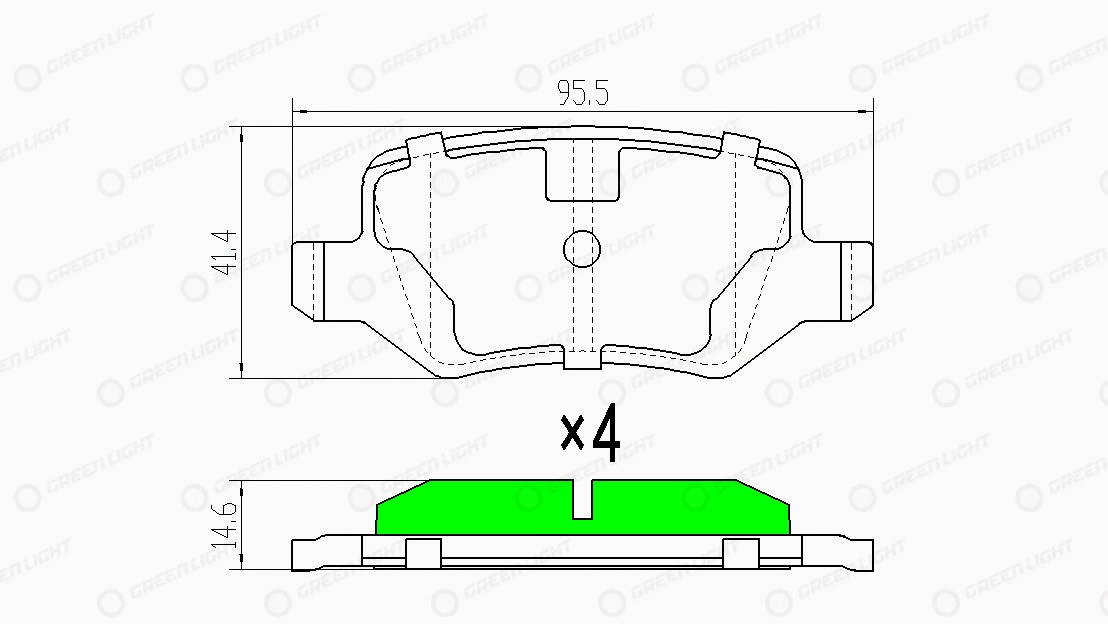 Kit de plaquettes de frein, frein à disque Automotive Adriado GLBP0056