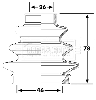 Jeu de joints-soufflets, arbre de commande BORG & BECK BCB6226