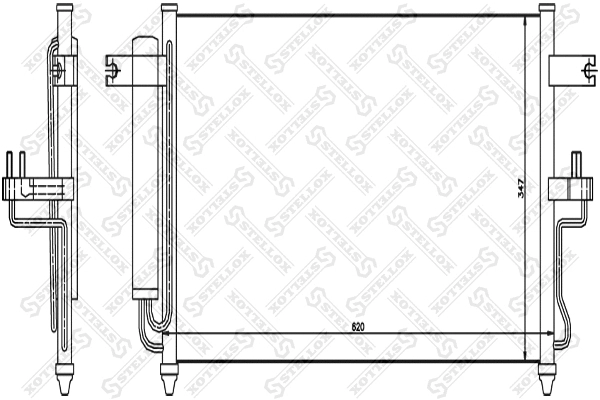 Condenseur, climatisation STELLOX 10-45099-SX