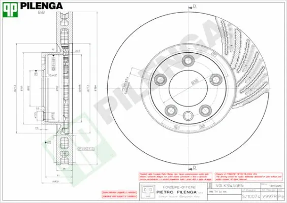 Disque de frein PILENGA V997R