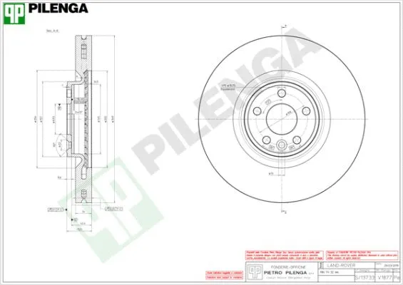 Disque de frein PILENGA V1877