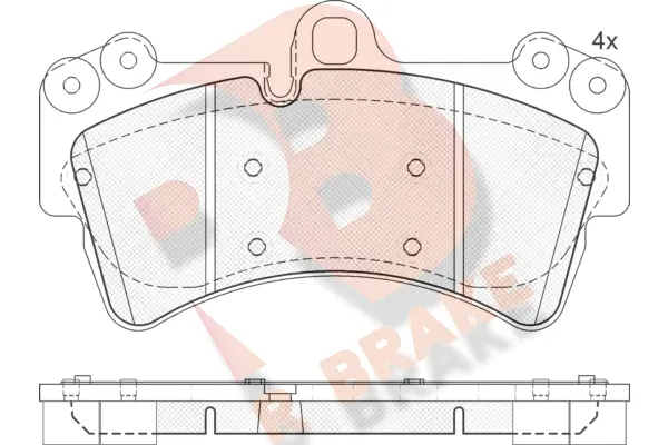 Kit de plaquettes de frein, frein à disque R BRAKE RB1595