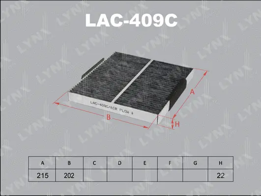 Filtre, air de l'habitacle LYNXAUTO LAC-409C