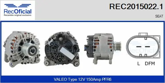 Alternateur RECOFICIAL REC2015022.1