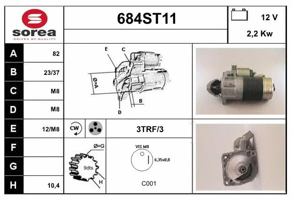 Démarreur STARTCAR 684ST11