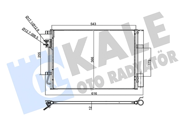 Condenseur, climatisation KALE OTO RADYATÖR 358445