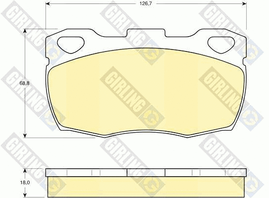 Kit de plaquettes de frein, frein à disque GIRLING 6103956