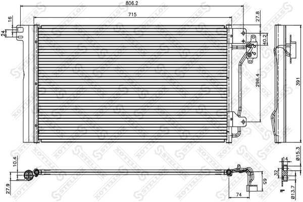 Condenseur, climatisation STELLOX 10-45167-SX