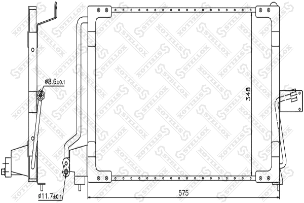 Condenseur, climatisation STELLOX 10-45140-SX