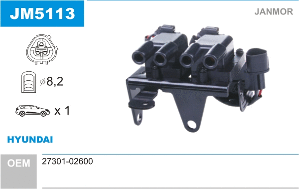Bobine d'allumage JANMOR JM5113