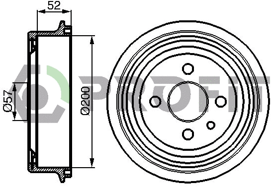 Tambour de frein PROFIT 5020-0013