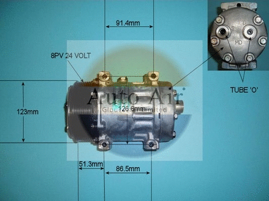 Compresseur, climatisation AUTO AIR GLOUCESTER 14-8090