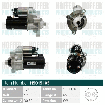Démarreur HOFFER H5015105