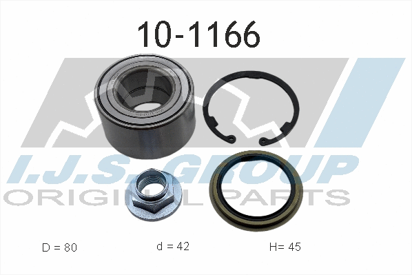 Kit de roulements de roue IJS GROUP 10-1166