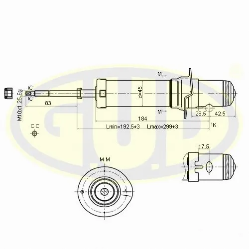 Amortisseur G.U.D. GSA341612