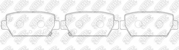 Kit de plaquettes de frein, frein à disque NiBK PN3814