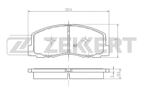 Kit de plaquettes de frein, frein à disque ZEKKERT BS-2534