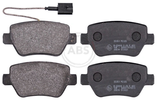 Kit de plaquettes de frein, frein à disque A.B.S. 35350