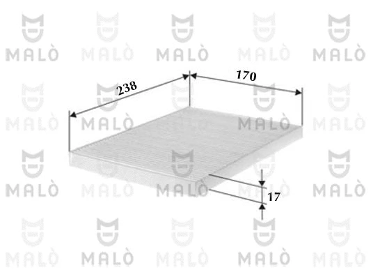 Filtre, air de l'habitacle AKRON-MALÒ 1530871