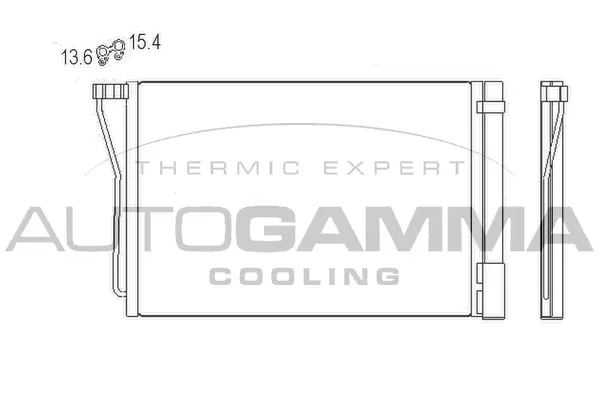 Condenseur, climatisation AUTOGAMMA 107491