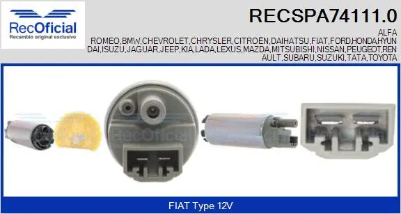 Pompe à carburant RECOFICIAL RECSPA74111.0