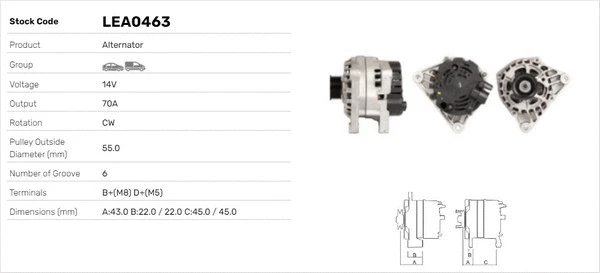 Alternateur LUSA LEA0463