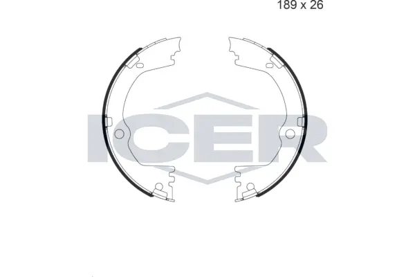 Jeu de mâchoires de frein, frein de stationnement ICER 79PB4056 C