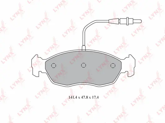 Kit de plaquettes de frein, frein à disque LYNXAUTO BD-6107