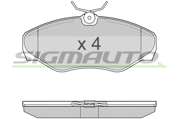 Kit de plaquettes de frein, frein à disque SIGMAUTO SPB012
