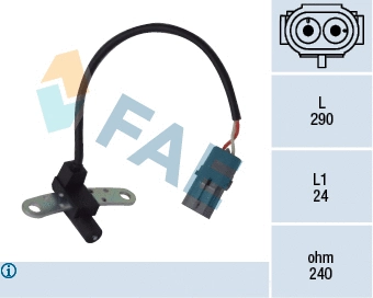 Capteur d'angle, vilebrequin FAE 79021