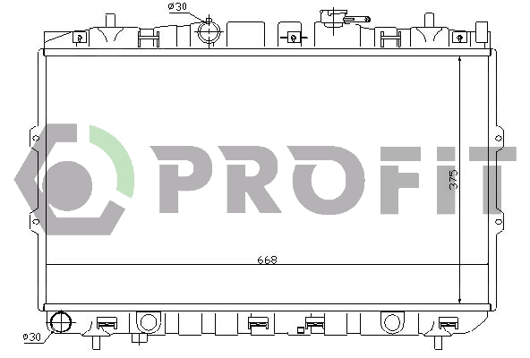 Radiateur, refroidissement du moteur PROFIT PR 2910A9
