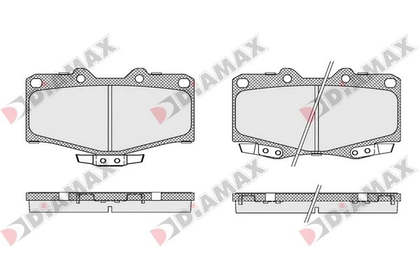 Kit de plaquettes de frein, frein à disque DIAMAX N09635