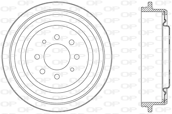Tambour de frein OPEN PARTS BAD9007.20