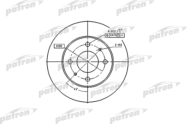 Disque de frein PATRON PBD4019