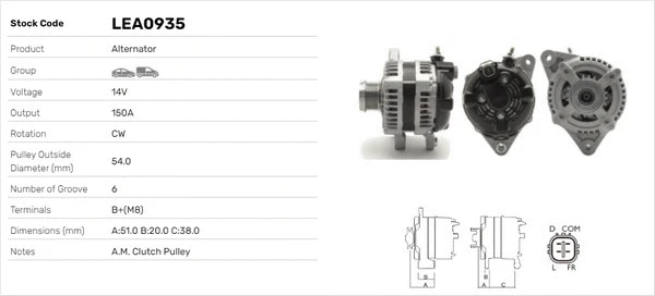 Alternateur LUSA LEA0935