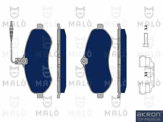 Kit de plaquettes de frein, frein à disque AKRON-MALÒ 1050242
