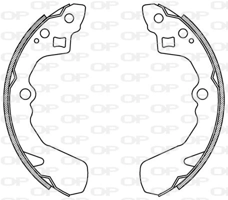 Jeu de mâchoires de frein OPEN PARTS BSA2145.00