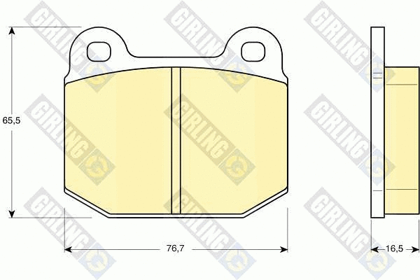 Kit de plaquettes de frein, frein à disque GIRLING 6106112